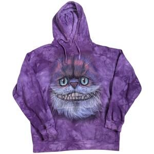 The Mountain Cheshire Cat Tie Hoodie Sweatshirt Medium Dye Pullover Sweater HTF